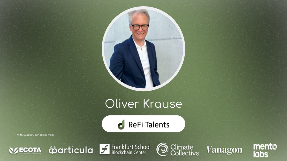 ReFi Talents Mentor – Oliver Krause